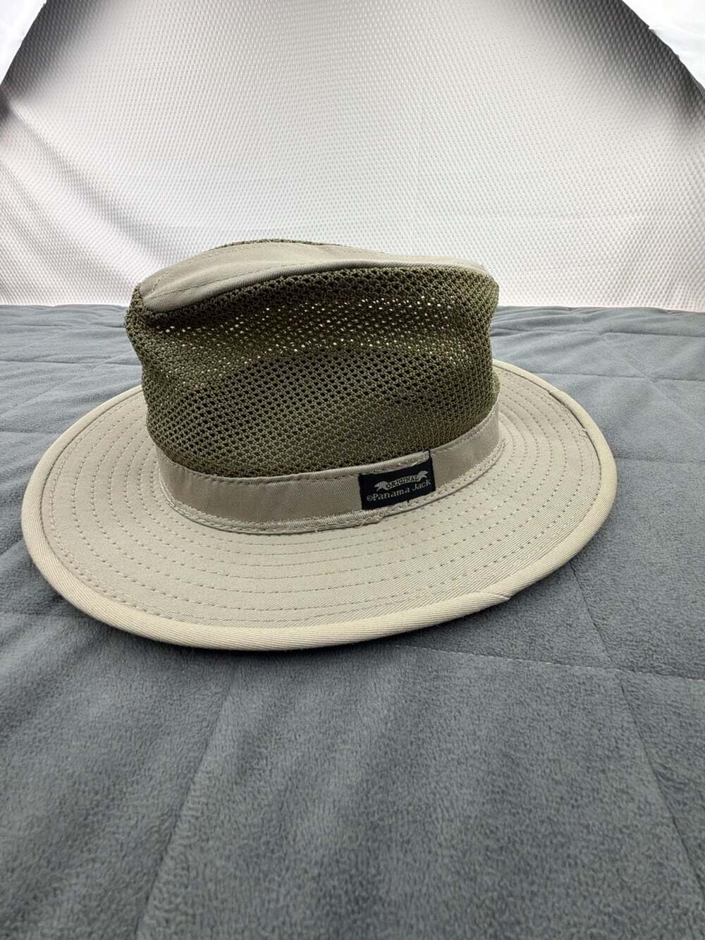 Panama Jack Mesh Safari Hat Size Medium Khaki Green Sun Outdoor